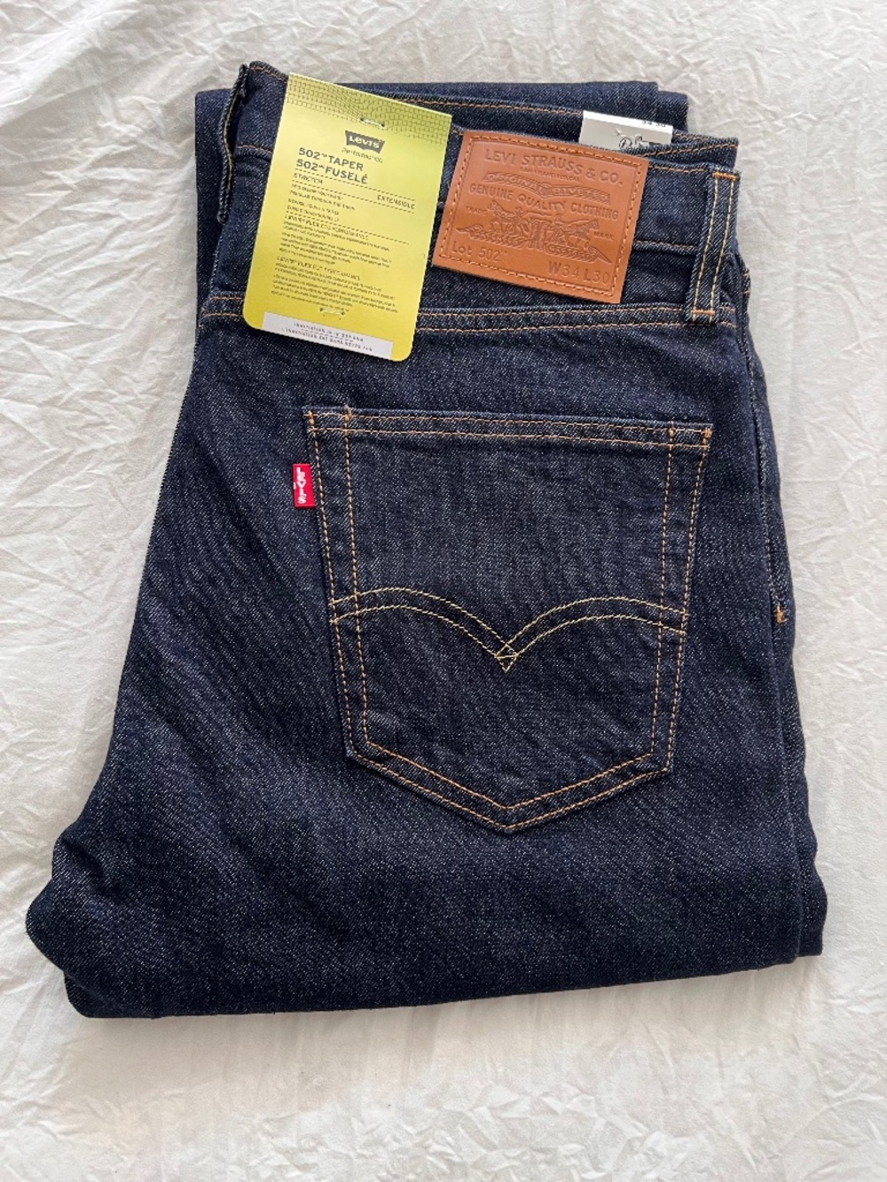 Levi's® Premium 502™ Taper Sta-dark Men's Jeans - 34 x 30 Dark Wash